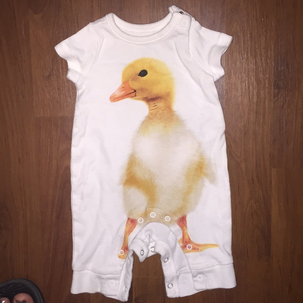 One piece duck onesie